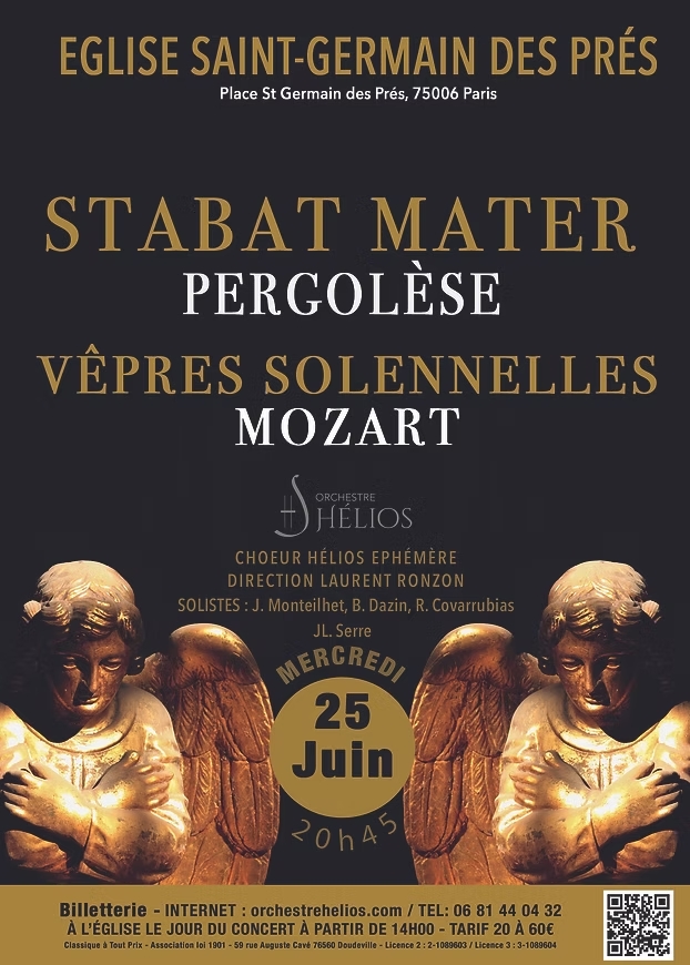 ​Stabat Mater de Pergolèse / Les Vêpres Solennelles d’un confesseur de Mozart